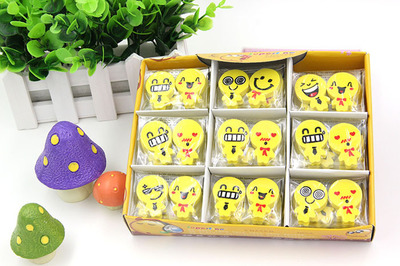 溫州信真文具 廠家直銷韓版可愛卡通表情橡皮擦，打造小學(xué)生文具禮品批發(fā)新選擇